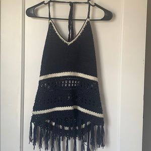 Open back halter too